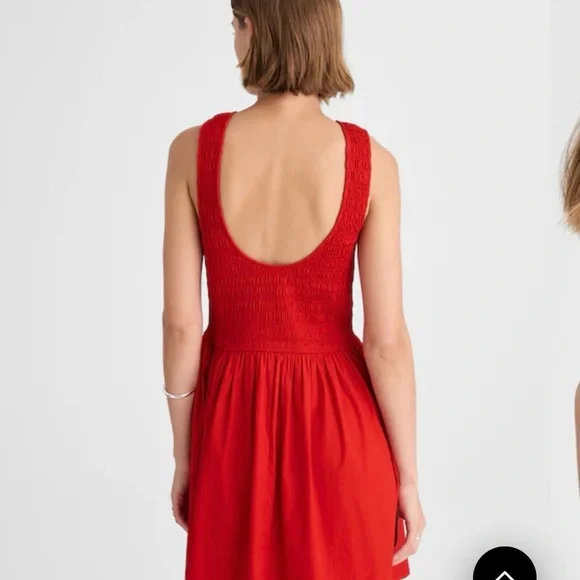 Madewell Melody Scoopback Smock Mini Dress - Picture 2 of 5